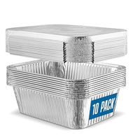 Barquette rectangulaire en aluminium, conteneurs en aluminium, barquette en plastique PP pour la restauration rapide, barquette à emporter pour l'emballage alimentaire