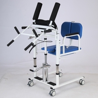 Chaise de transfert manuelle pour patient paralysé, avec levage hydraulique, pour soins aux personnes âgées, accoudoirs réglables, légère, portable, 130 kg