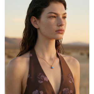 JINYOU 2785 Collana con Catena Sottile in Acciaio Inossidabile Placcato <span class=keywords><strong>Oro</strong></span> con Ciondoli a Sfera Multicolore, Gioielli di Moda all'Ingrosso - Product Image 5