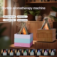 Nouveau diffuseur d'arômes créatif à 8 couleurs changeantes, diffuseur de flamme, humidificateur de bureau pour la maison et le bureau