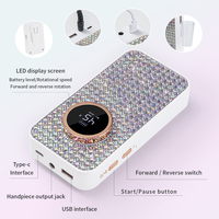 Perceuse à ongles électrique sans fil professionnelle rechargeable haute puissance 45000 tr/min avec brosse à diamant pour usage en salon