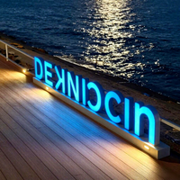 Enseigne LED extérieure commerciale personnalisée, logo en lettres 3D en acrylique LED, logo lumineux multicolore pour la publicité des magasins, des restaurants et des hôtels