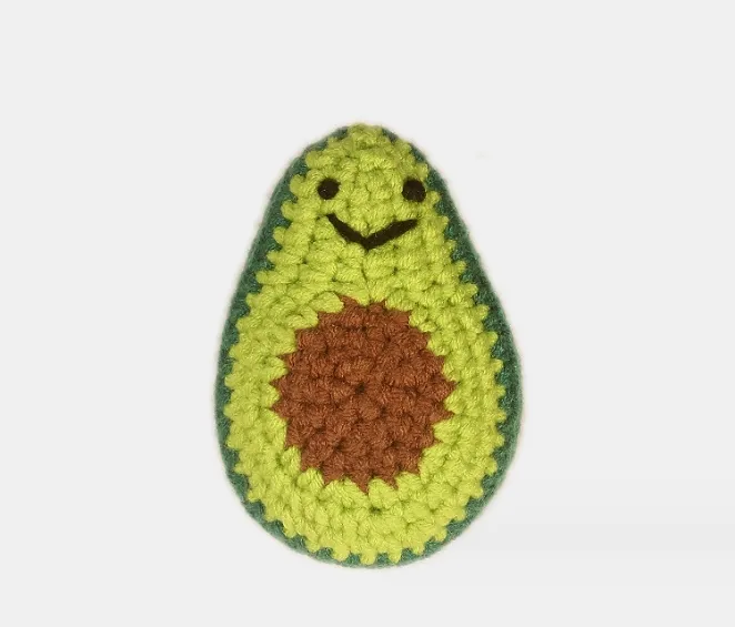 Driedimensionale Avocado Afgewerkt Handgemaakte Gehaakte Schattige Fruit Diy Sleutelhanger Tas Hanger