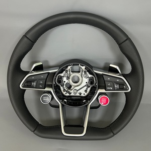 Volante Deportivo de Cuero S Line Mejorado para <span class=keywords><strong>Audi</strong></span> A6 C7 A3 A4 B8 A5 8V 8P A7 S3 S5 B9 <span class=keywords><strong>R8</strong></span> B9 RS3 Q5 RS RS5 - Product Image 1