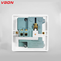 VBQN Nuevo Interruptor y Enchufe de Pared Universal de Baquelita Blanca de 32A, 5 Pines, 2 Vías, IP21, con Luz de Neón, 220-250V, Certificado CCC CE