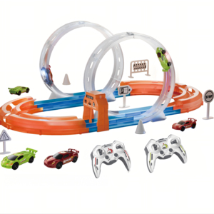 Set de Pista de Carreras para Autos a Control Remoto, Escala 1:64, de Alta Velocidad, Juguete de Pista de Carreras para Niños y Niñas - Product Image 1