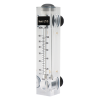 Débitmètre à rotamètre en verre avec vanne de commande pour micro-débitmètre à flotteur eau/air/gaz