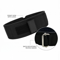 Ceinture de musculation personnalisée en nylon respirant, soutien dorsal enveloppant, large et réglable, pour squat, soulevé de terre, powerlifting, hommes et femmes