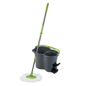 Hộ gia đình ướt và khô chân đạp quay lau bộ với xô nhựa và sợi nhỏ refill cho sàn làm sạch - Product Image 1