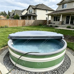 Bâche de piscine pliable rigide sur mesure 6ft 8ft 9ft 10ft, bâche <span class=keywords><strong>gonflable</strong></span> Dropstitch pour <span class=keywords><strong>spa</strong></span> et piscine avec poignée - Product Image 6