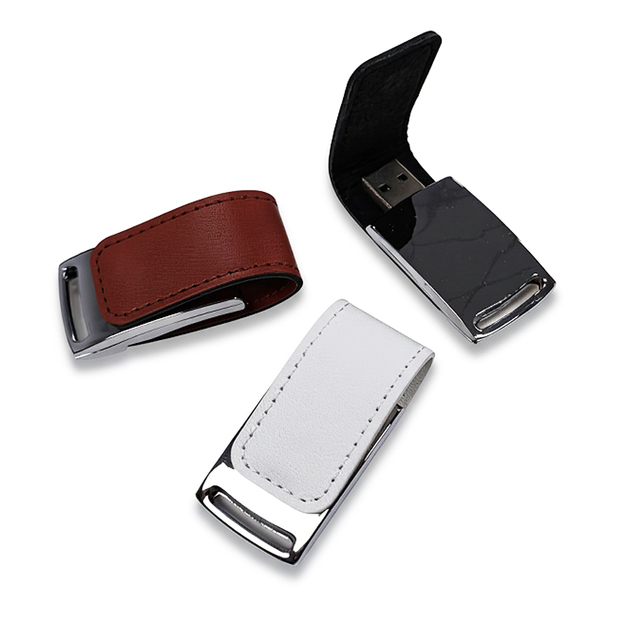 New Leather Keychain USB Flash Drive Customized Logo 8GB Capacity USB 2.0/3.0 Fast Shipping