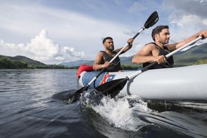 Bestway 65077 Lite-Rapid X2 <span class=keywords><strong>Kayak</strong></span> inflable <span class=keywords><strong>Precio</strong></span> de fábrica Estilo deportivo para 2 adultos Sea <span class=keywords><strong>Jet</strong></span> Ski <span class=keywords><strong>Kayak</strong></span> Pesca Rafting Drifting - Product Image 6