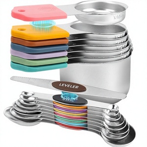 Juego <span class=keywords><strong>de</strong></span> Tazas y <span class=keywords><strong>Cucharas</strong></span> <span class=keywords><strong>Medidoras</strong></span> Alienbull <span class=keywords><strong>de</strong></span> 16 Piezas, Acero Inoxidable 304, Diseño Magnético Resistente, 7 Tazas, 8 <span class=keywords><strong>Cucharas</strong></span> - Product Image 1