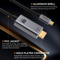 Câble USB Type C vers HDMI personnalisé avec logo, 48 Gbps, 8K 60 Hz, version 2.1, pour ordinateur portable et moniteur