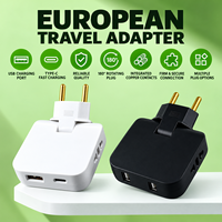 Adaptateur mural rotatif EU 4,8 mm, convertisseur de prise, chargeur, séparateur de courant 1 vers 3, indice de protection IP67, courant 16A