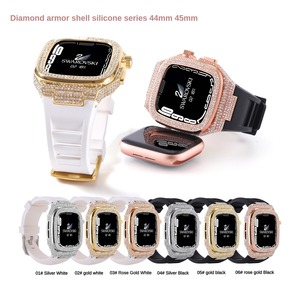 <span class=keywords><strong>Correa</strong></span> de Reloj Integrada Modificada con Incrustaciones de Diamantes de Alta Gama, 44 mm, 45 mm, para <span class=keywords><strong>Apple</strong></span> Iwatch Band <span class=keywords><strong>SE</strong></span> 8 7 6 5 Series - Product Image 2