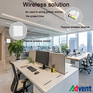 Interrupteur mural sans fil, ne nécessite pas de piles, interrupteur à distance sans fil, <span class=keywords><strong>installation</strong></span> facile, kit de commande d'éclairage sans fil - Product Image 5