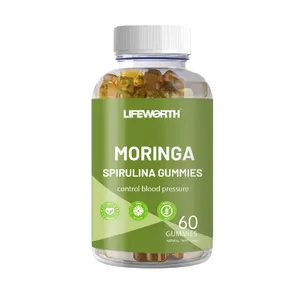 Lifeworth 개인 상표 60ct Moringa Oleifera 보충 Moringa 체중 감소 Gummies