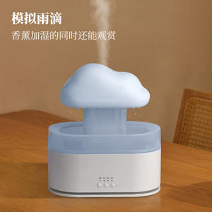 เครื่องทำความชื้นแบบตั้งโต๊ะรูปทรงเมฆ สีขาว ใช้พลังงานจาก USB ตั้งเวลาได้ 2 4 6 ชั่วโมง สำหรับใช้ในบ้านและห้องนอน - Product Image 4