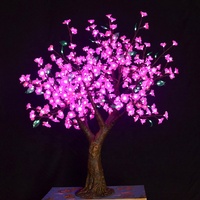 Großhandel Weihnachten IP65 Outdoor Garten Straßen Landschaft Hochzeit Dekorationen 1,5M Rosa Beleuchteter Leuchtender LED Sakura-Baum Licht