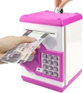 Piggy Banks Best Gift for Kids Children Electronic Code Lock Money Banks with Password Mini ATM Money Save for Paper Money