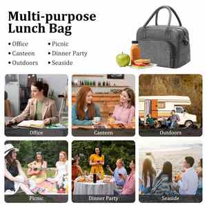 Insulated Lunch Bag for Women Men Large Reusable Lunch Box Adult Leakproof Portable Cooler Tote Bags for Work Picnic Cooler Bag - Product Image 6