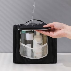 Trousse de Toilette Suspendue Grande Capacité Imperméable pour la Maison et les Voyages, Sac Cosmétique Durable avec Poignée et Crochet - Product Image 4