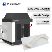 Imprimante 3D Piocreat G12 haute vitesse et grande taille, Impresora 3d 1000*1000*1000mm, imprimante 3D industrielle la plus pratique