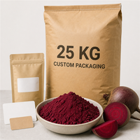 Poudre de Betterave en Vrac 25kg, Emballage Personnalisé, Ingrédient Commercial pour Boissons, Boulangerie, Produits Laitiers et Confiserie