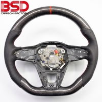 Volant sport en fibre de carbone forgée BSD à 3 branches de 35 mm pour Volkswagen Golf 8 MK8 GTI Passat Classe E avec palettes de changement de vitesse