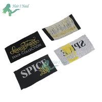 Étiquettes tissées personnalisées, étiquettes de vêtements, étiquettes de marque tissées, étiquette tissée pour perruques, étiquette tissée pour vêtements