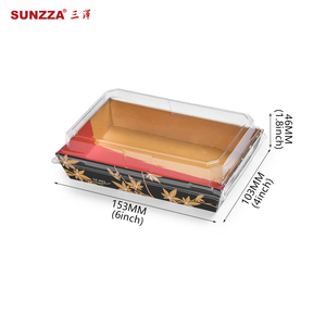 Sunzza nóng bán để đi bao bì lấy đi thực phẩm cấp container giấy thực phẩm Nhật Bản Sushi hộp với mô hình tùy chỉnh - Product Image 4