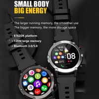 C21 Rugged Men Smart Watch 3ATM impermeabile Sport Fitness Tracker BT Call Smartwatch 2023 per Android IOS Outdoor