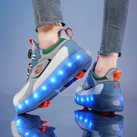Chaussures de sport à roulettes LED pour enfants avec lumières, rechargeables, pour filles et garçons, cadeau pour enfants
