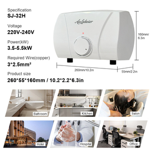 Tented Technology High Efficiency Instant 5500w Water Heater Kitchen <b>Appliance</b> Heating Fast Save Electric - Product Image 3