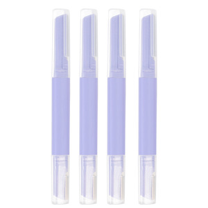 Dr. Giant Double-ended Eyebrow Trimmer 13.7x1.25cm Slanted Tip Plastic Purple For Women Beginners Safe Skin-friendly - Product Image 5