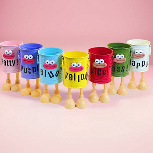 Quirky Metal Pen Holder Round Uv Printing <b>Large</b> Capacity Student Desktop Storage <b>Box</b> Office Decoration <b>Gift</b> - Product Image 4