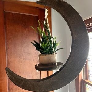 Étagères de jardinière murales flottantes suspendues support de jardinière support de <span class=keywords><strong>plante</strong></span> lune support d'affichage de Base de Vase <span class=keywords><strong>en</strong></span> <span class=keywords><strong>bois</strong></span> pour la décoration intérieure - Product Image 6