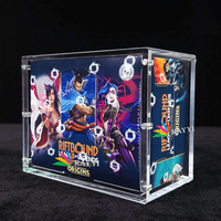 Boîte de rangement magnétique Riftbound Proving Grounds TCG Riftbound Booster Box en acrylique avec couvercle magnétique