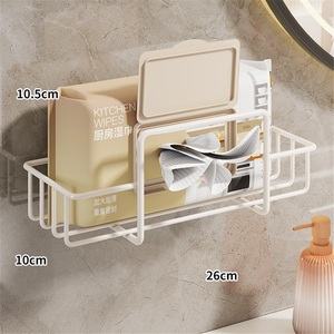 Support mural multifonctionnel auto-adhésif en alliage de zinc pour papier toilette et serviettes, sans perçage, 35 cm, organisateur de salle de bain - Product Image 2