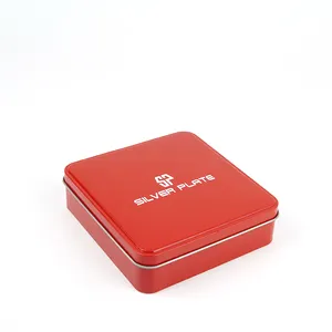 Custom Wallet Tin Case with Fixed Rubber Band Gift Tin box with Luxury Accessories Metal Silver plate Box
