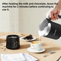 Mousseur à lait et cuiseur à vapeur détachables BioloMix, machine à mousse chaude/froide et à chocolat chaud automatique 5-en-1, passe au lave-vaisselle