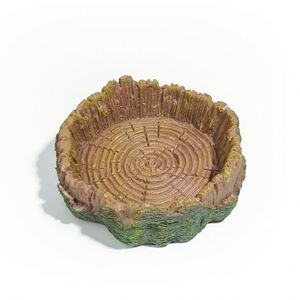 Bol d'eau en résine pour reptiles, en forme de souche d'arbre, pour terrarium, adapté aux grenouilles cornées, aux geckos, aux tortues et aux serpents - Product Image 4
