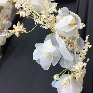 Robe de mariée mariée chapeaux Dabysbreath fleur séchée forêt <span class=keywords><strong>cheveux</strong></span> accessoires bandeau <span class=keywords><strong>couronne</strong></span> de <span class=keywords><strong>fleurs</strong></span> <span class=keywords><strong>couronne</strong></span> - Product Image 5
