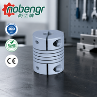 Accouplement flexible en métal monobloc à jeu nul, fixation par collier, en alliage d'aluminium pour servomoteur et machine CNC