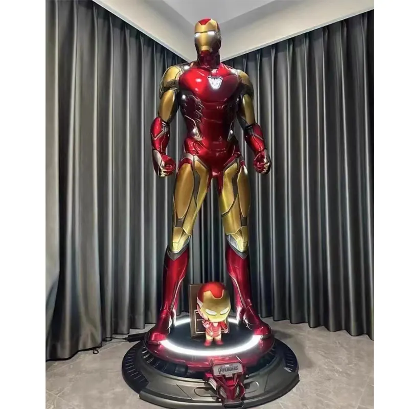 Figura de película de acción de Marvel MK7 MK85 estatuas de Ironman superhéroes 1/1 moldes escultura Iorn man artesanías de resina para Decoración