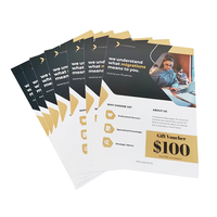Brochures publicitaires personnalisées en papier kraft imprimé sur mesure, finition brillante, format A4/A5