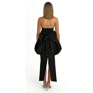 Robe Courte Bustier Nœud Papillon Sexy à Bretelles Fendue pour Soirée – Robes Tendance pour Femme - Product Image 4