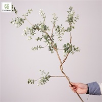 Vente en gros de feuilles d'eucalyptus artificielles de 92 cm en plastique, décoration bohème pour la maison, mariage, Noël, arrangement floral, utilisation en intérieur