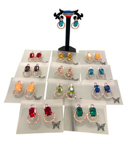 Pendientes de Diamantes Artificiales, Estilo Lujoso con Acabado Antiguo, Diseño Elegante para Vestimenta Étnica, Moda Moderna, Bodas y Fiestas - Product Image 2